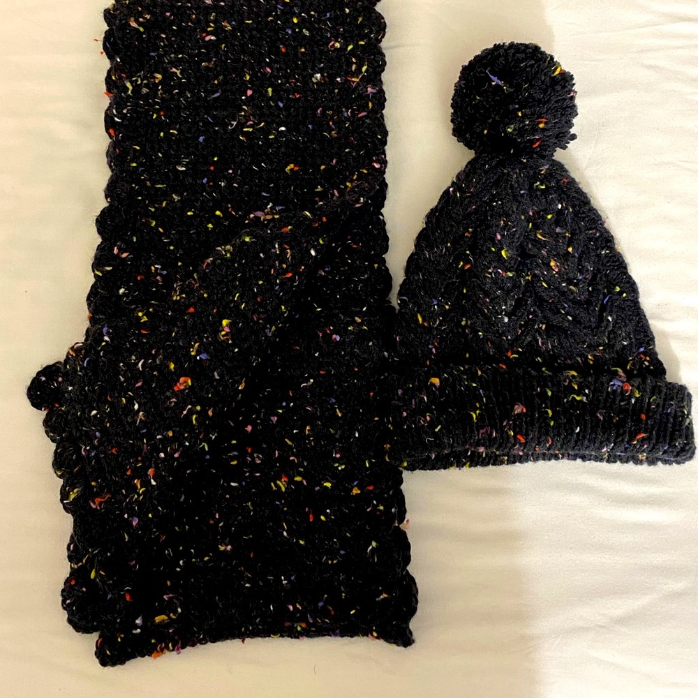 Beautiful Hand  Crafted Hat  And  Scarf.